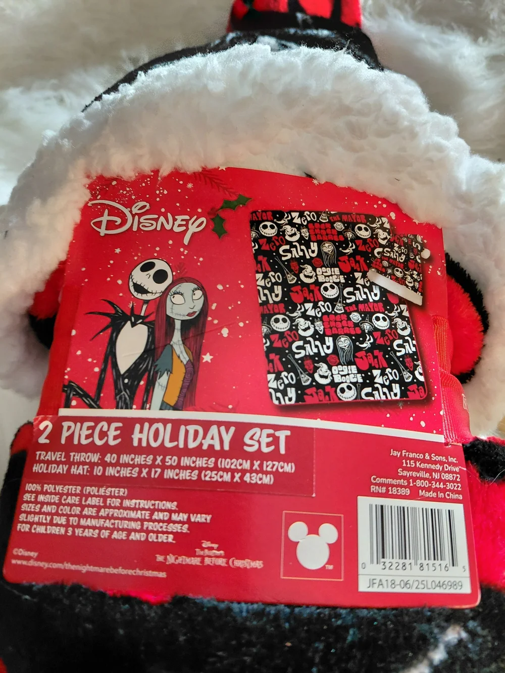 Disney The Nightmare Before Christmas Holiday Throw Set